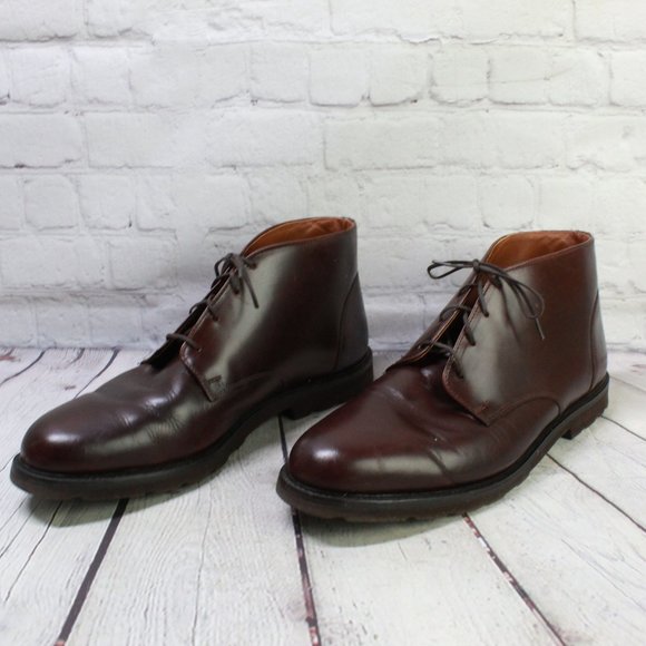 Bostonian Brown Leather Lace Up Oxfords Chukka Dress Shoes Size 13 Medium - Picture 2 of 9